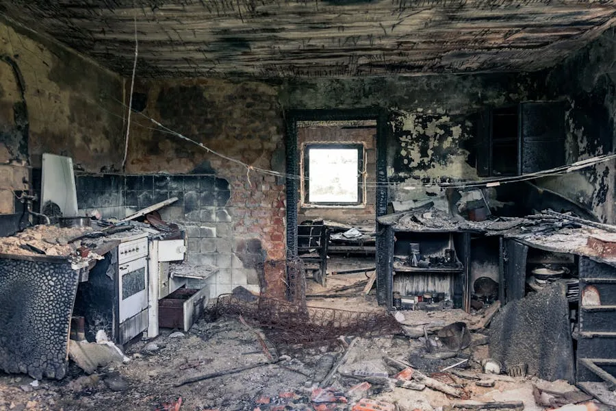 fire damage restoration Tampa Florida — smoke and soot damage in residential property